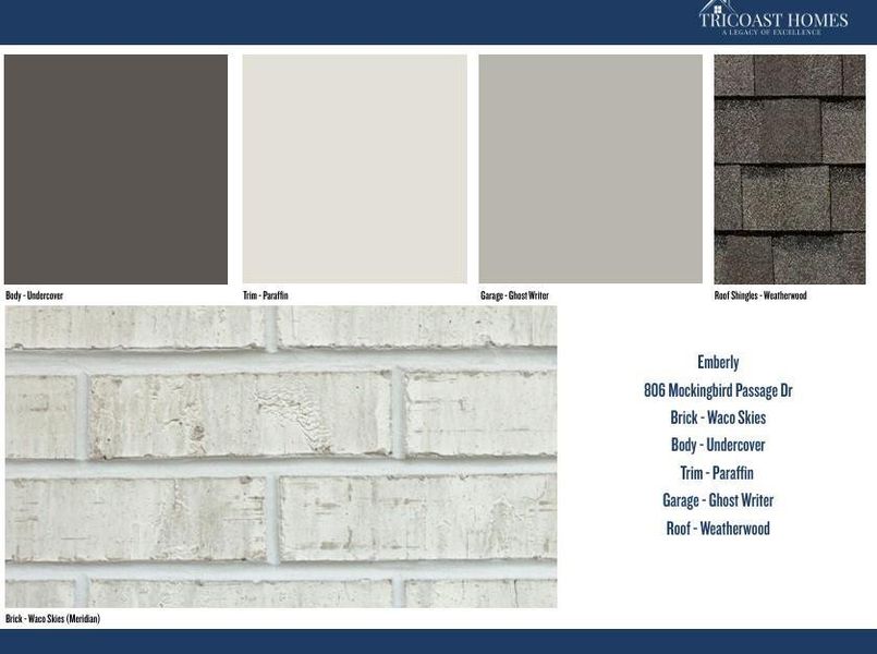 Sample of building materials used in homes in Emberly  45', Beasley (Image 43).