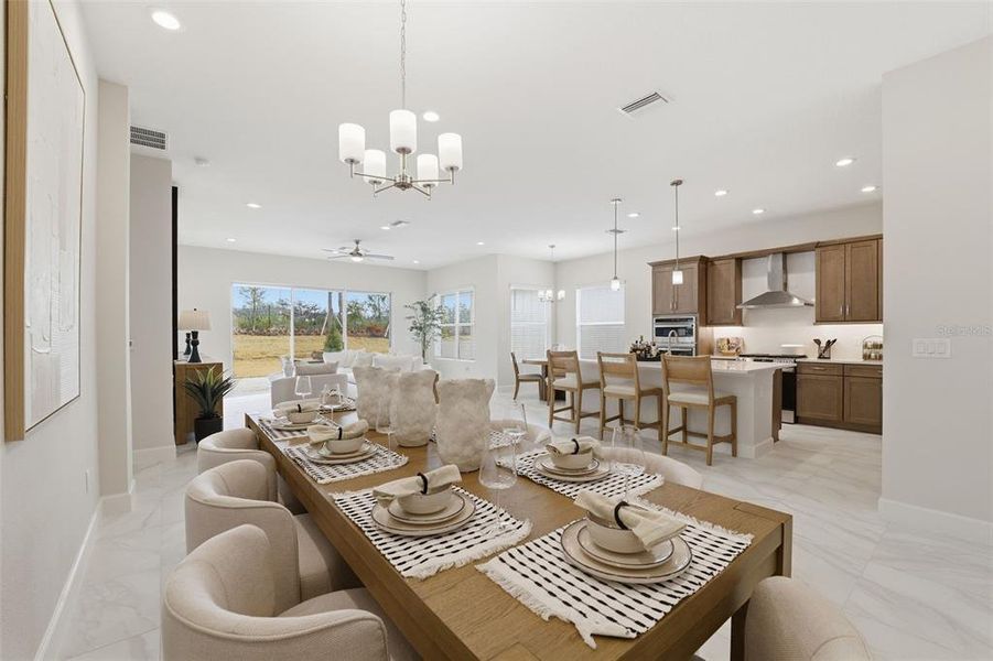 Furnished interior view inside a new home in Valencia Ridge, Wesley Chapel (Image 8).