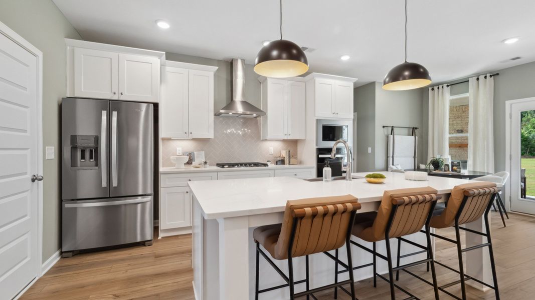 Representative furnished interior of a home built from the Meridian II by DRB Homes in Copperfield, Locust Grove (Image 19).