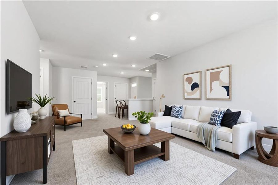 Furnished interior view inside a new home in Oakhurst Glen, Fairburn (Image 12). Furnished interior view inside a new home in Oakhurst Glen, Fairburn (Image 12).
