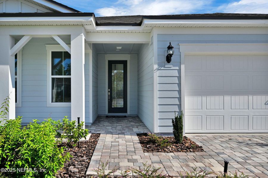 Exterior details and patio area of a home in Del Webb Nocatee, Ponte Vedra (Image 1).