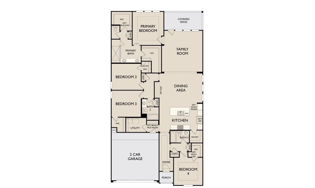 2D floor plan layout for the Hawkins by Ashton Woods in Aster Park, McKinney, TX (Image 5).
