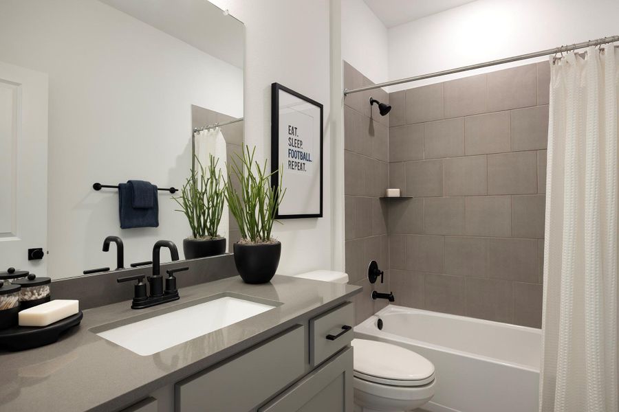 Furnished interior view inside a new home in Parkton Square, Kyle (Image 18). Furnished interior view inside a new home in Parkton Square, Kyle (Image 18).