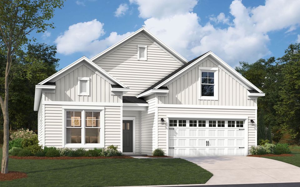 Representative exterior photo of a completed home built from the The Everest by Stanley Martin Homes in Old Charleston Acres, Pelion, SC (Image 2). Representative exterior photo of a completed home built from the The Everest by Stanley Martin Homes in Old Charleston Acres, Pelion, SC (Image 2).