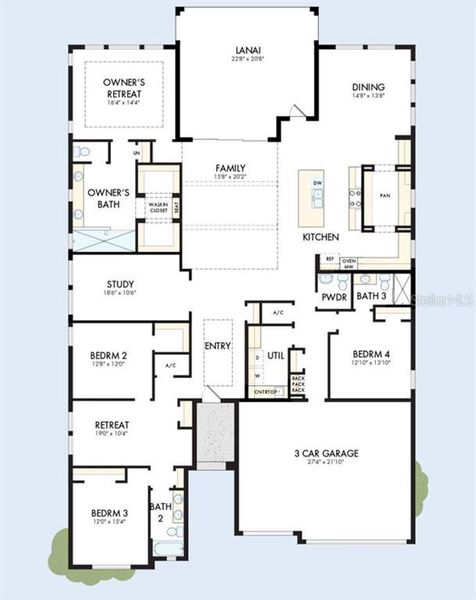 2D floor plan layout of this home in Palmera Wellen Park – Executive Series, Venice, FL (Image 2). 2D floor plan layout of this home in Palmera Wellen Park – Executive Series, Venice, FL (Image 2).
