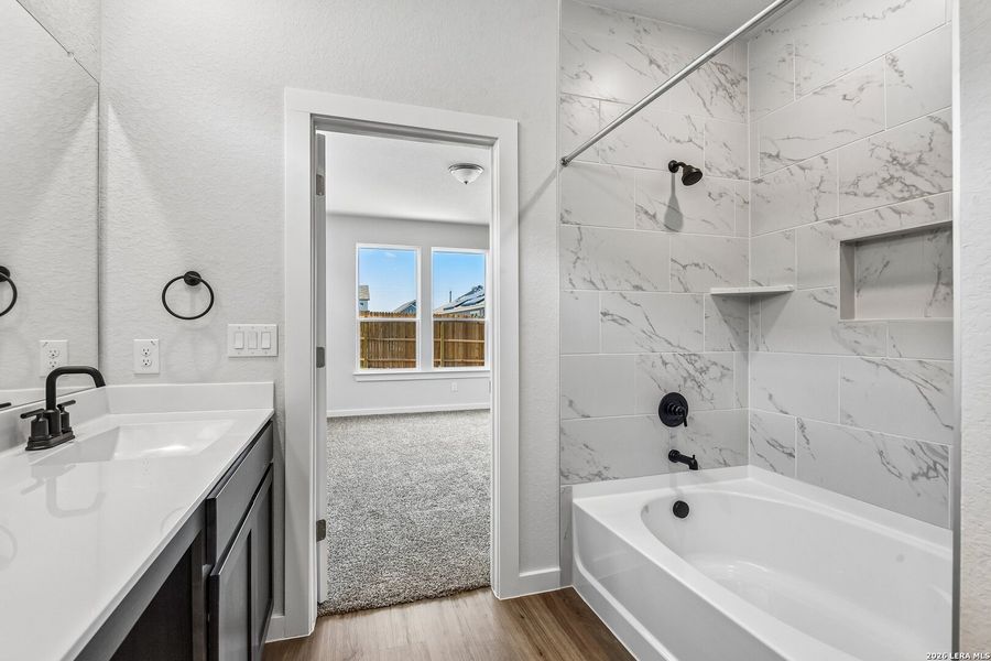 Furnished interior view inside a new home in Highland Ridge, New Braunfels (Image 6).