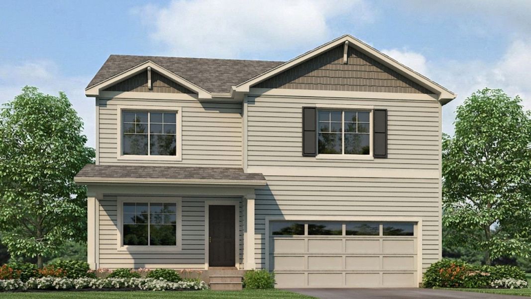 Front exterior of a new home in Westgate, Greeley, CO, highlighting curb appeal (Image 2).