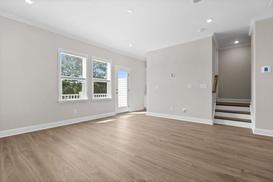 Spacious, unfurnished interior of a new home in Lakeside Townes at Riverlights, Wilmington (Image 27).