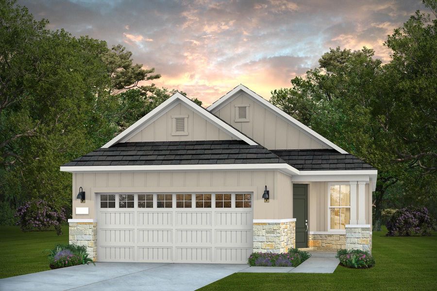 Representative exterior photo of a completed home built from the Contour by Del Webb in Sun City Texas, Georgetown, TX (Image 26). Representative exterior photo of a completed home built from the Contour by Del Webb in Sun City Texas, Georgetown, TX (Image 26).