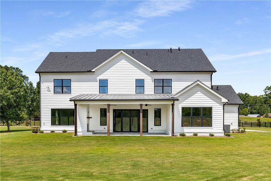 Front exterior of a new home in , Alpharetta, GA, highlighting curb appeal (Image 28). Front exterior of a new home in , Alpharetta, GA, highlighting curb appeal (Image 28).