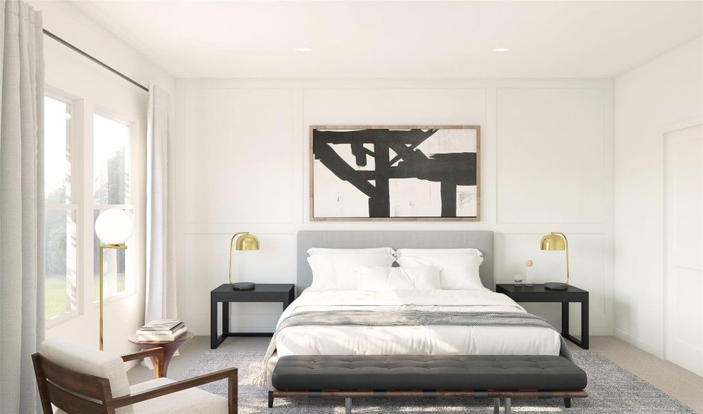 Spacious primary suite (*Artist rendering used for illustration purposes only.)