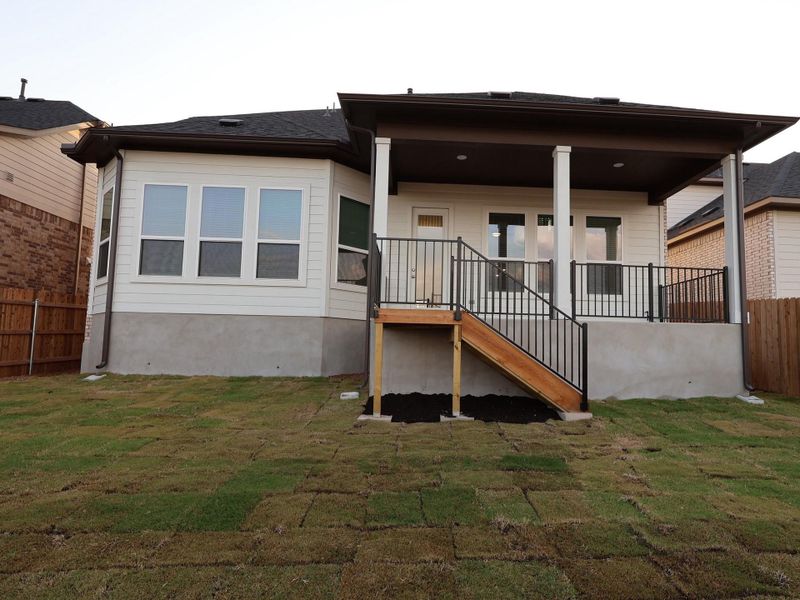 Exterior details and patio area of a home in Edgewood, Leander (Image 12). Exterior details and patio area of a home in Edgewood, Leander (Image 12).