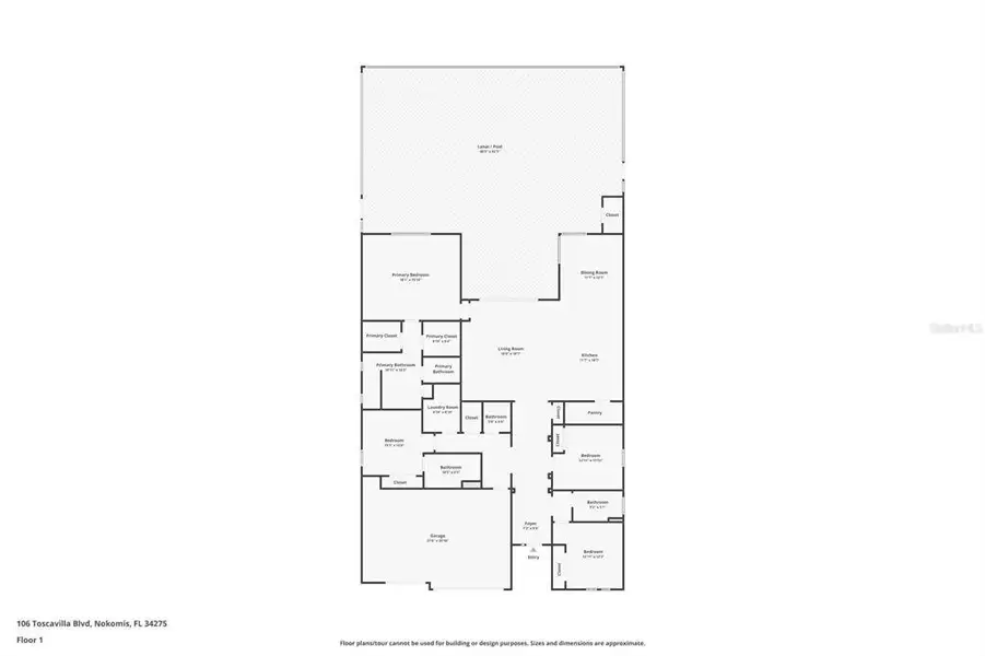 2D floor plan layout of this home in , Nokomis, FL (Image 5). 2D floor plan layout of this home in , Nokomis, FL (Image 5).