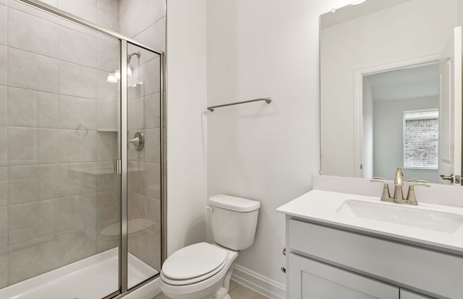 Upgraded secondary bathroom*real home pictured