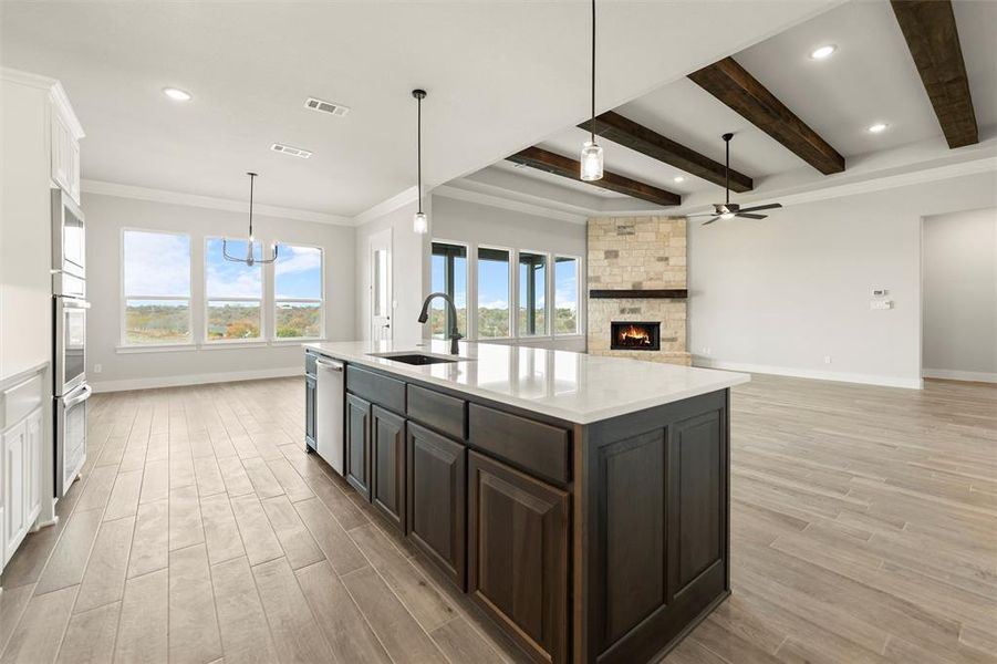 Furnished interior view inside a new home in Eagle Ridge Estates, Weatherford (Image 17).