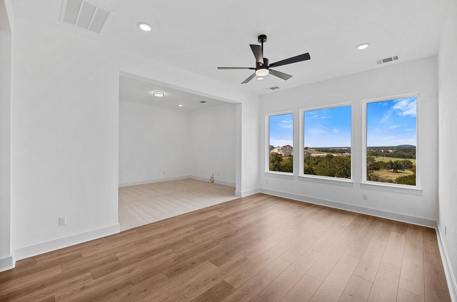 Spacious, unfurnished interior of a new home in Lariat - 80', Liberty Hill (Image 19). Spacious, unfurnished interior of a new home in Lariat - 80', Liberty Hill (Image 19).