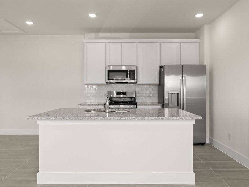 Furnished interior view inside a new home in Saddle Creek Twinhomes, Georgetown (Image 6).