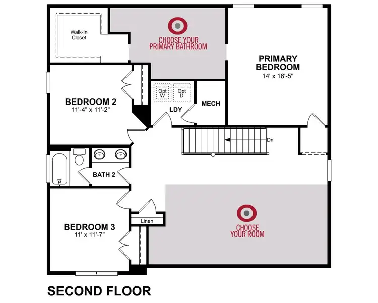 2D floor plan layout of this home in Friendship Village, Apex, NC (Image 3).
