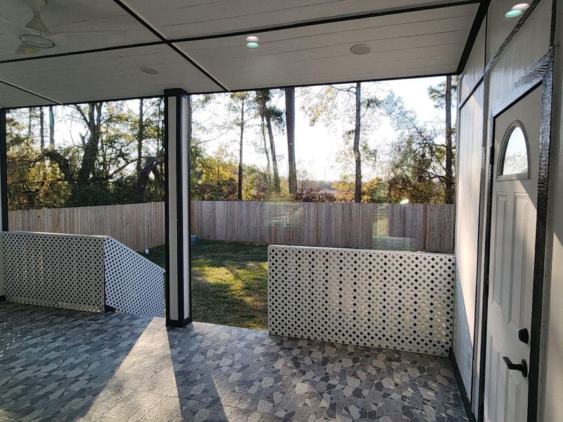 Exterior details and patio area of a home in , Houston (Image 27).