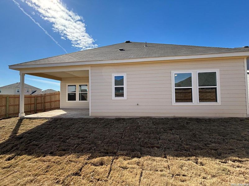 Exterior details and patio area of a home in Saddlebrook Ranch, Schertz (Image 4). Exterior details and patio area of a home in Saddlebrook Ranch, Schertz (Image 4).