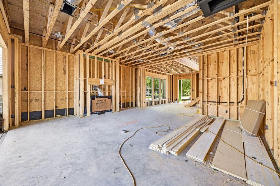 Alternate view of the living room. *Current construction 4/7/26