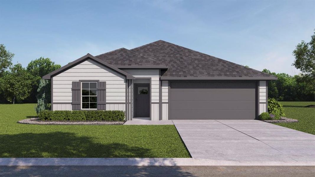 Front exterior of a new home in Waverly Estates, Josephine, TX, highlighting curb appeal (Image 13).