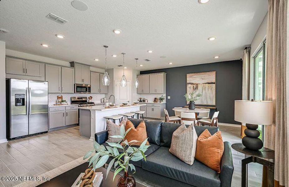 Furnished interior view inside a new home in Cherry Elm at SilverLeaf, St. Augustine (Image 11).