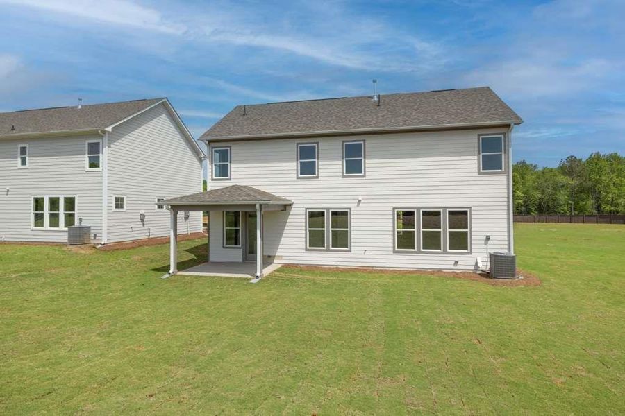Exterior details and patio area of a home in Maddox Landing, Hoschton (Image 17).
