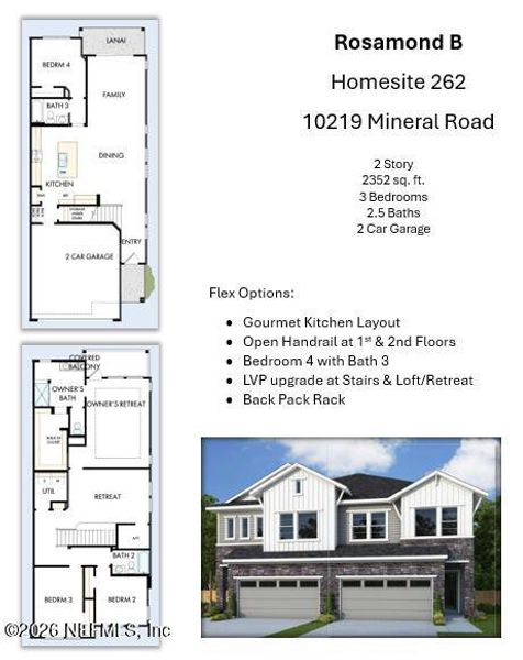 2D floor plan layout of this home in Kettering at eTown - Paired Villas, Jacksonville, FL (Image 2). 2D floor plan layout of this home in Kettering at eTown - Paired Villas, Jacksonville, FL (Image 2).