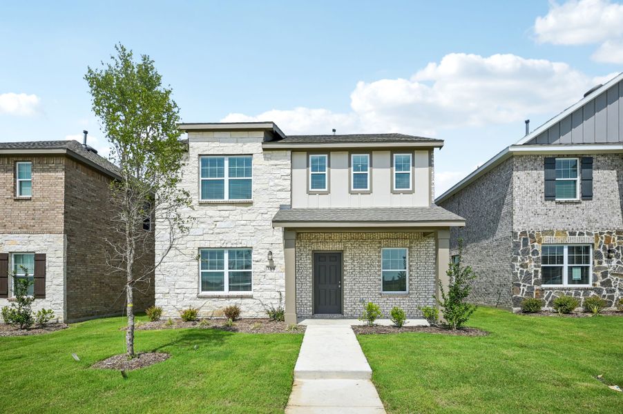 Exterior details and patio area of a home in Brookshire at Legacy Hills, Celina (Image 1). Exterior details and patio area of a home in Brookshire at Legacy Hills, Celina (Image 1).