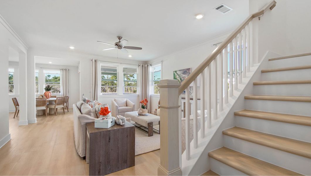 Furnished interior view inside a new home in Parkside, Santa Rosa Beach (Image 8).