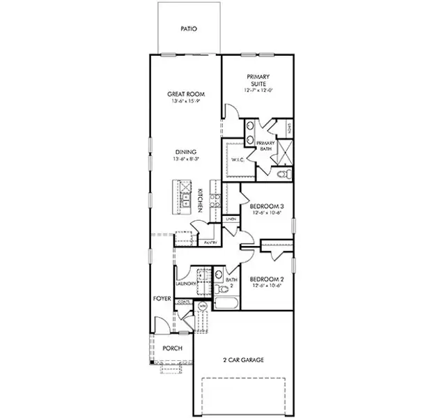 2D floor plan layout of this home in Bear Springs, Columbia, TN (Image 2).