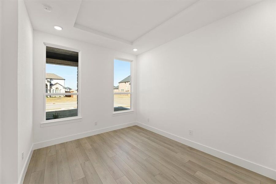 Spacious, unfurnished interior of a new home in Valencia on The Lake, Little Elm (Image 18). Spacious, unfurnished interior of a new home in Valencia on The Lake, Little Elm (Image 18).