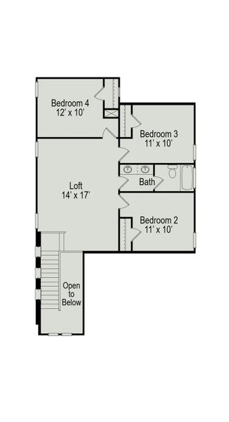 2D floor plan layout of this home in Enclave at Willis 40's, Willis, TX (Image 3).