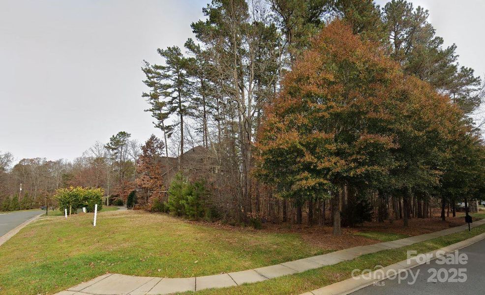 Beautiful corner homesite with large street trees