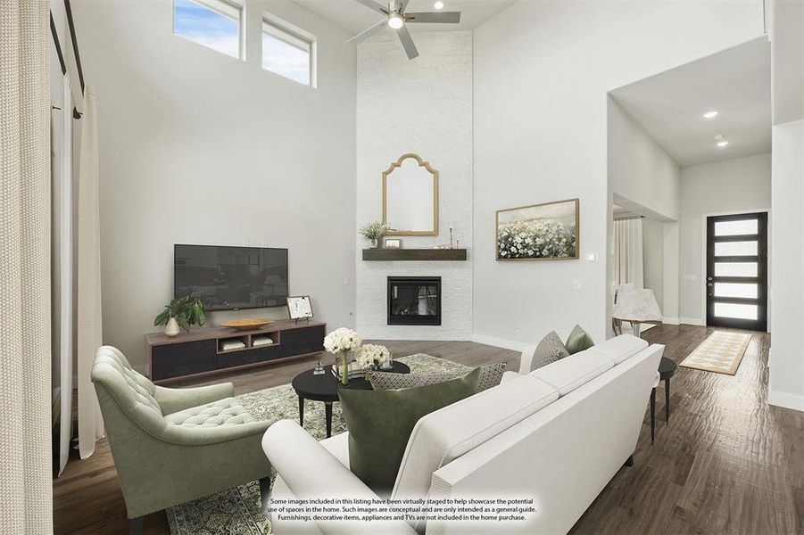 Furnished interior view inside a new home in Mockingbird Heights Classic 60, Midlothian (Image 4). Furnished interior view inside a new home in Mockingbird Heights Classic 60, Midlothian (Image 4).