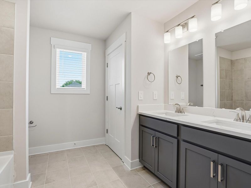Furnished interior view inside a new home in Cedar Shoals - Signature Collection, Piedmont (Image 8). Furnished interior view inside a new home in Cedar Shoals - Signature Collection, Piedmont (Image 8).