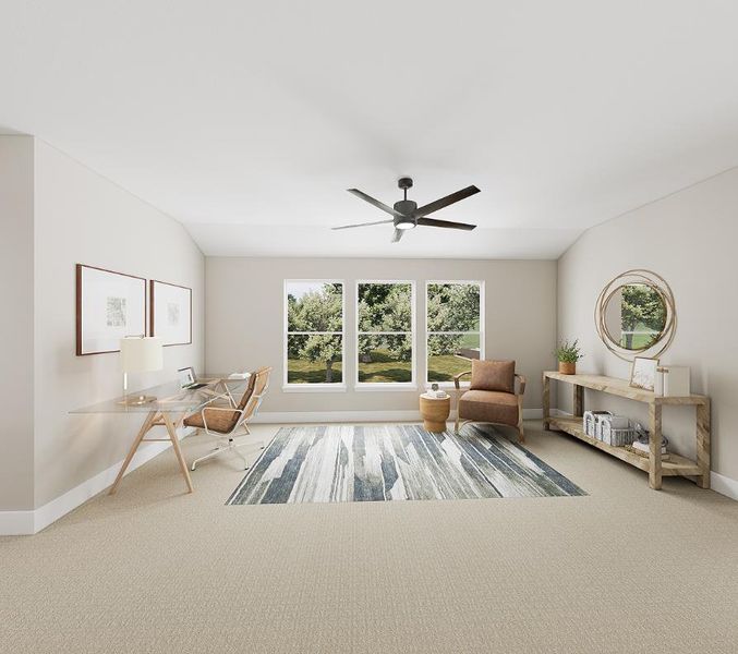 Representative furnished interior of a home built from the Walker by Tri Pointe Homes in Carriage Collection at Painted Tree, McKinney (Image 8).