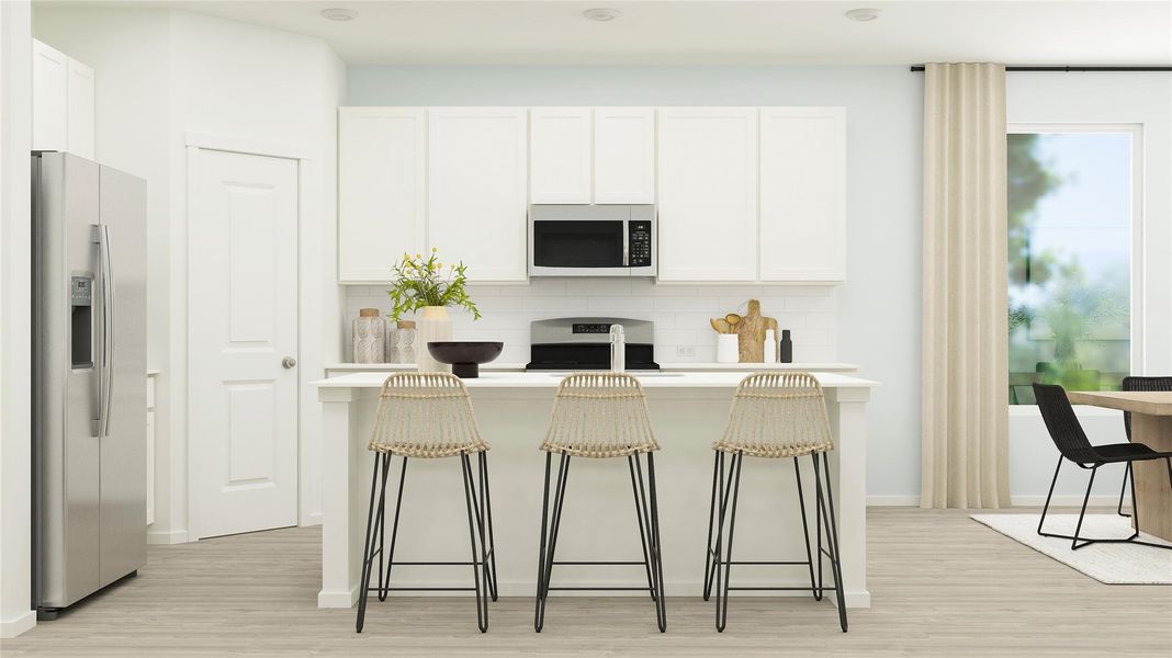 Furnished interior view inside a new home in Meadowlark Preserve, Pflugerville (Image 11).