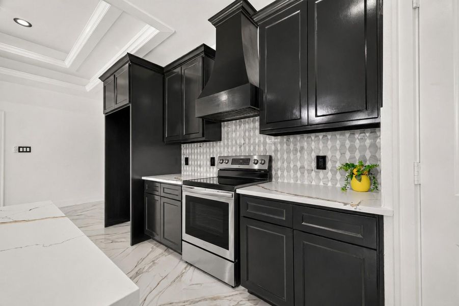 High-end finishes throughout the kitchen reflect the builder's commitment to quality and craftsmanship.