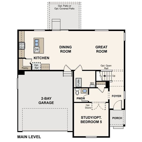 2D floor plan layout of this home in Red Barn Meadows, Mead, CO (Image 3).