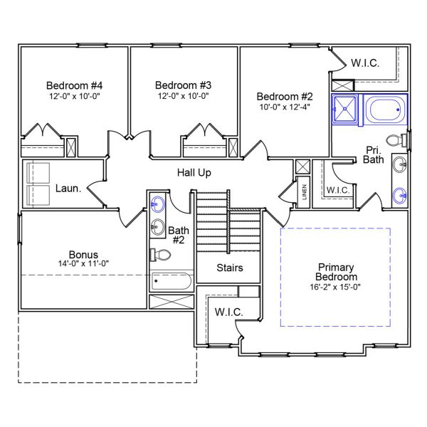 2D floor plan layout of this home in Pebble Branch, Chapin, SC (Image 3).