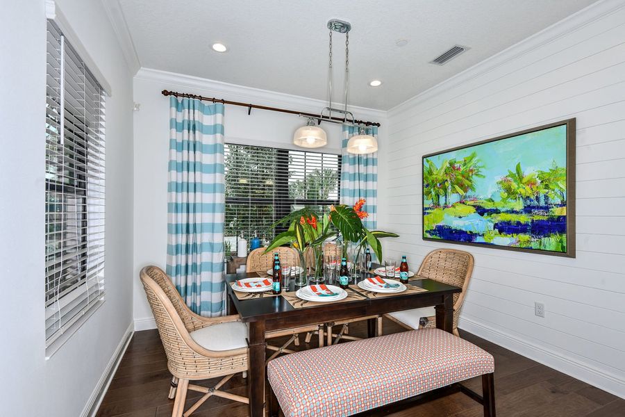 Representative furnished interior of a home built from the Crystal Sand 2 by Neal Communities in Vicenza, Venice (Image 16).