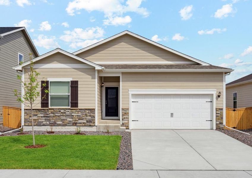 The Chatfield is a beautiful one-story home at Hidden Valley Farm.