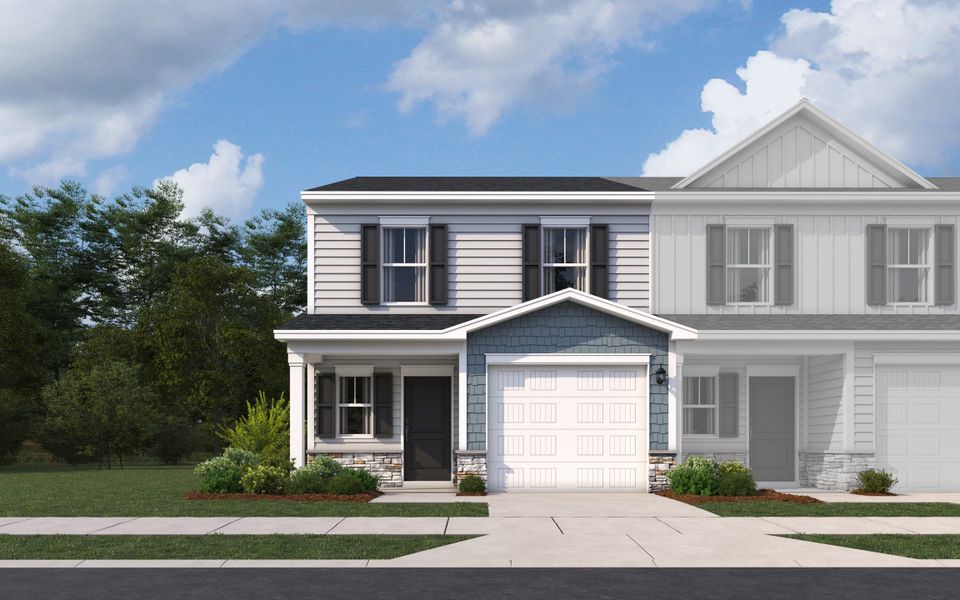 Representative exterior photo of a completed home built from the Stoneycreek Plan for Aberdeen by Veranda Homes in Aberdeen, Fountain Inn, SC (Image 24).