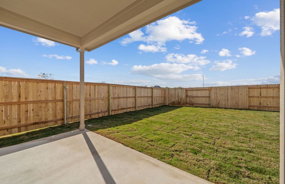 Exterior details and patio area of a home in Patterson Ranch, Georgetown (Image 22). Exterior details and patio area of a home in Patterson Ranch, Georgetown (Image 22).