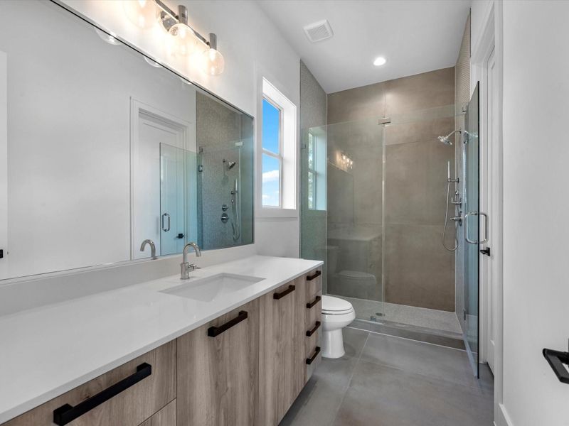 Bedroom 4 bathroom from the other angle, showing you the generous space.