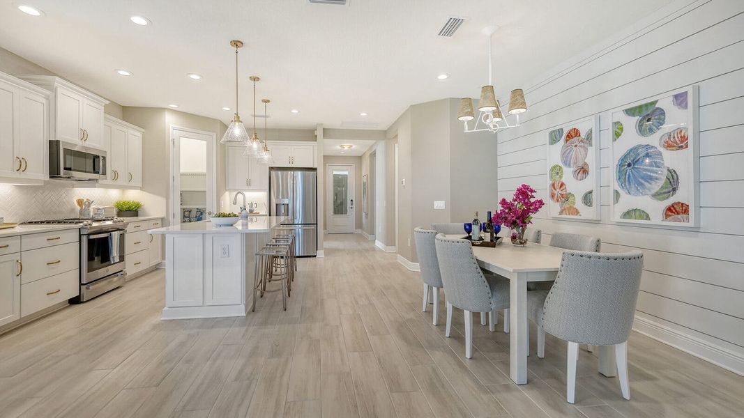 Furnished interior view inside a new home in Vistera of Venice, Nokomis (Image 13).
