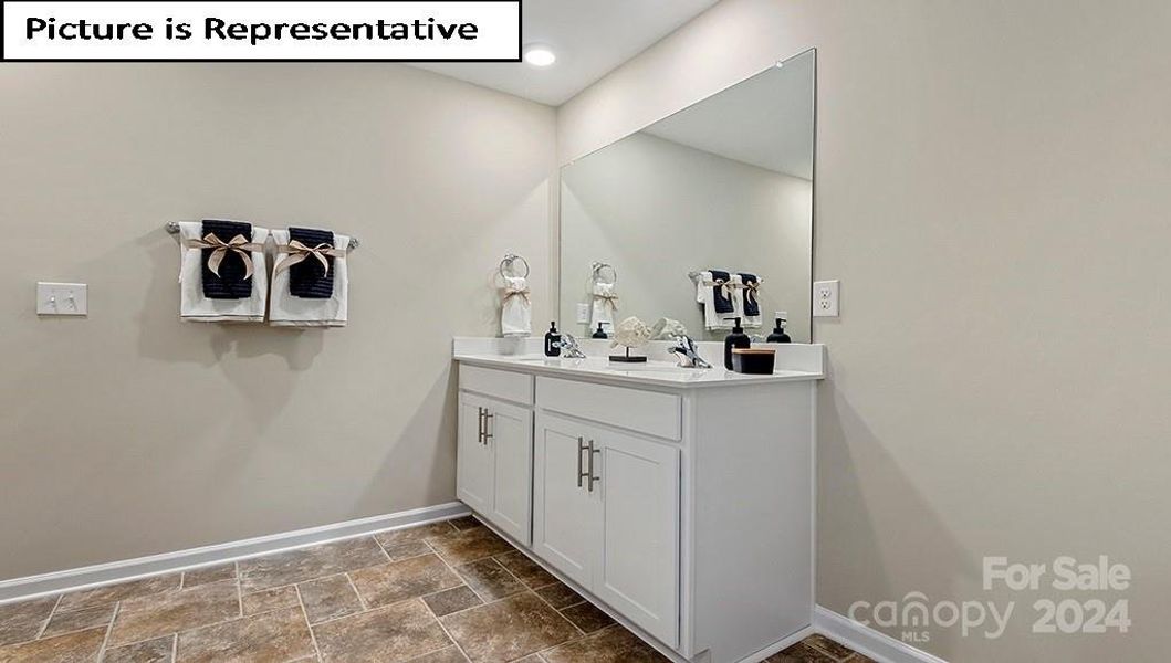 Primary Bathroom with double vanities