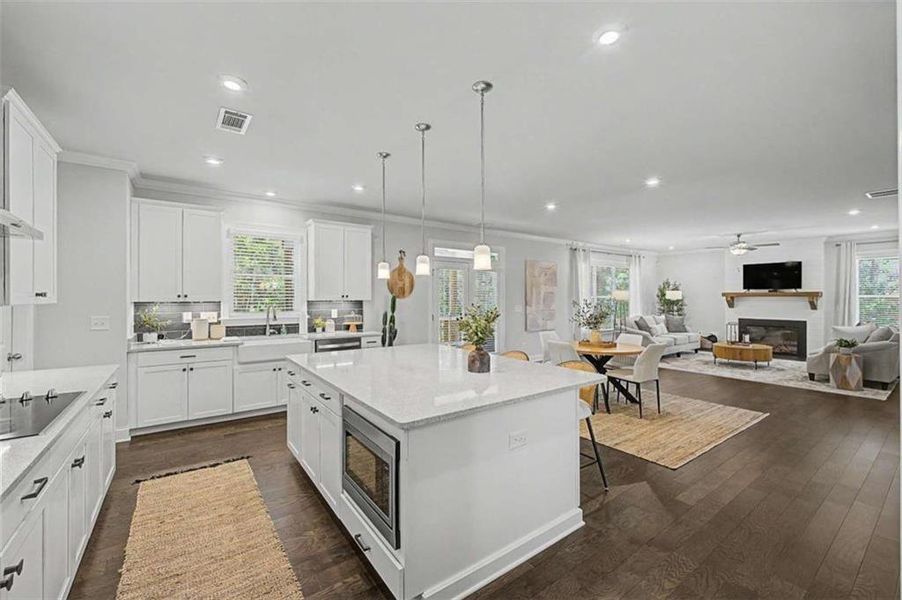 Furnished interior view inside a new home in The Estates at Hurricane Pointe, Douglasville (Image 8).